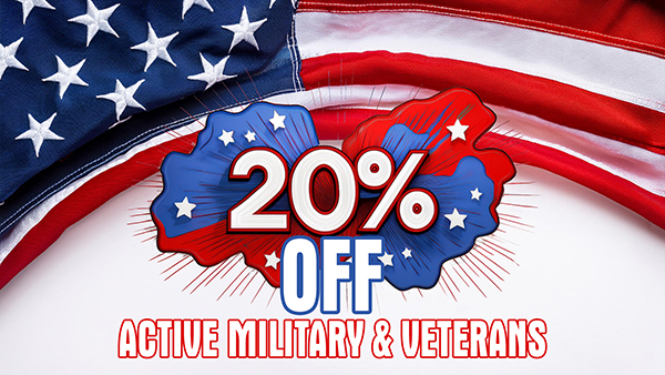 20% Percent Off for Veterans